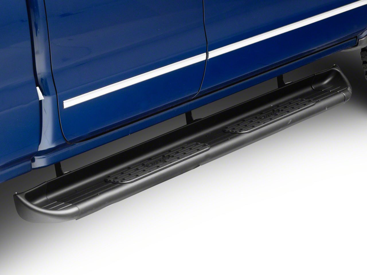 Raptor Series Silverado 7 In Ssr Stainless Steel Rocker Mount Running Boards Textured Black 4302