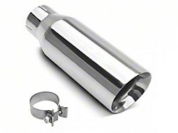 4x12-Inch Exhaust Tip; Polished (Fits 2.75-Inch Tailpipe)