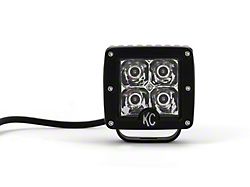 KC HiLiTES 3-Inch C-Series C3 Amber LED Cube Light; Spot Beam (Universal; Some Adaptation May Be Required)