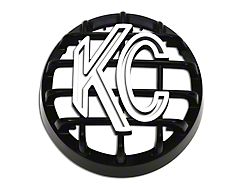 KC HiLiTES 4-Inch Rally 400 Round Light Stone Guard; Black with White KC Logo