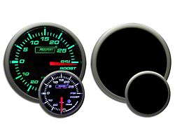 Prosport 52mm Premium Series White Pointer Boost Gauge; Electrical; Green/White (Universal; Some Adaptation May Be Required)