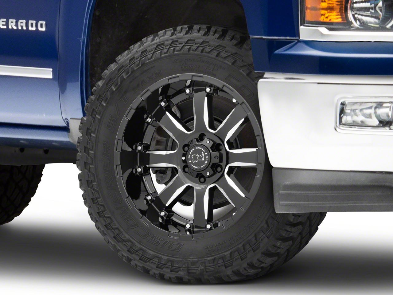 Black Rhino Silverado Sierra Gloss Black Milled 6-Lug Wheel - 20x10