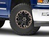 Black Rhino Warlord Matte Black with Machined Dark Tint Lip 6-Lug Wheel; 17x9; -12mm Offset (14-18 Silverado 1500)