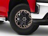 Black Rhino Warlord Matte Black with Machined Dark Tint Lip 6-Lug Wheel; 17x9; -12mm Offset (19-26 Silverado 1500)