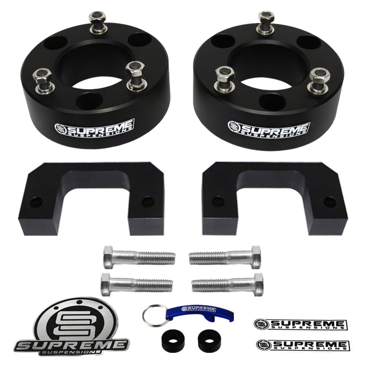 Supreme Suspensions Silverado 3.5 in. Pro Billet Front Strut Spacer ...