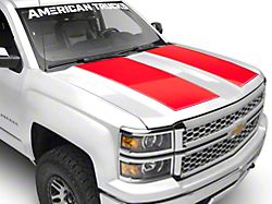SEC10 Hood Decal; Red (14-15 Silverado 1500)