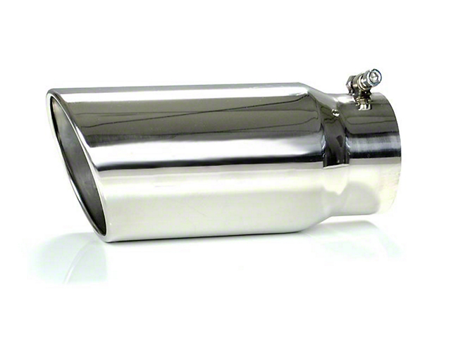 Silverado 1500 6-Inch Polished Rolled Edge Exhaust Tip; 5-Inch