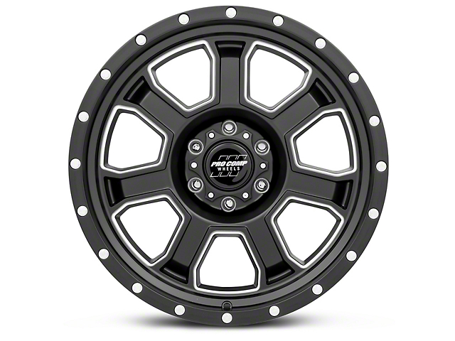 Pro Comp Wheels Sledge Satin Black Milled 6-Lug Wheel; 20x9; 0mm Offset (16-23 Titan XD)