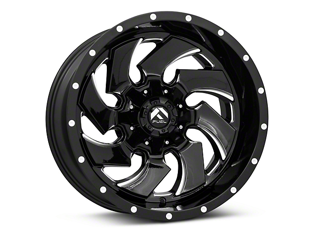Fuel Wheels Cleaver Gloss Black Milled 6-Lug Wheel; 20x10; -18mm Offset (16-23 Titan XD)