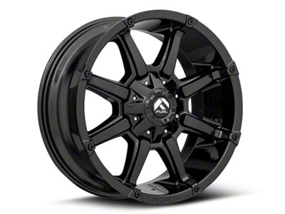 Fuel Wheels Coupler Gloss Black 6-Lug Wheel; 20x9; 1mm Offset (04-15 Titan)