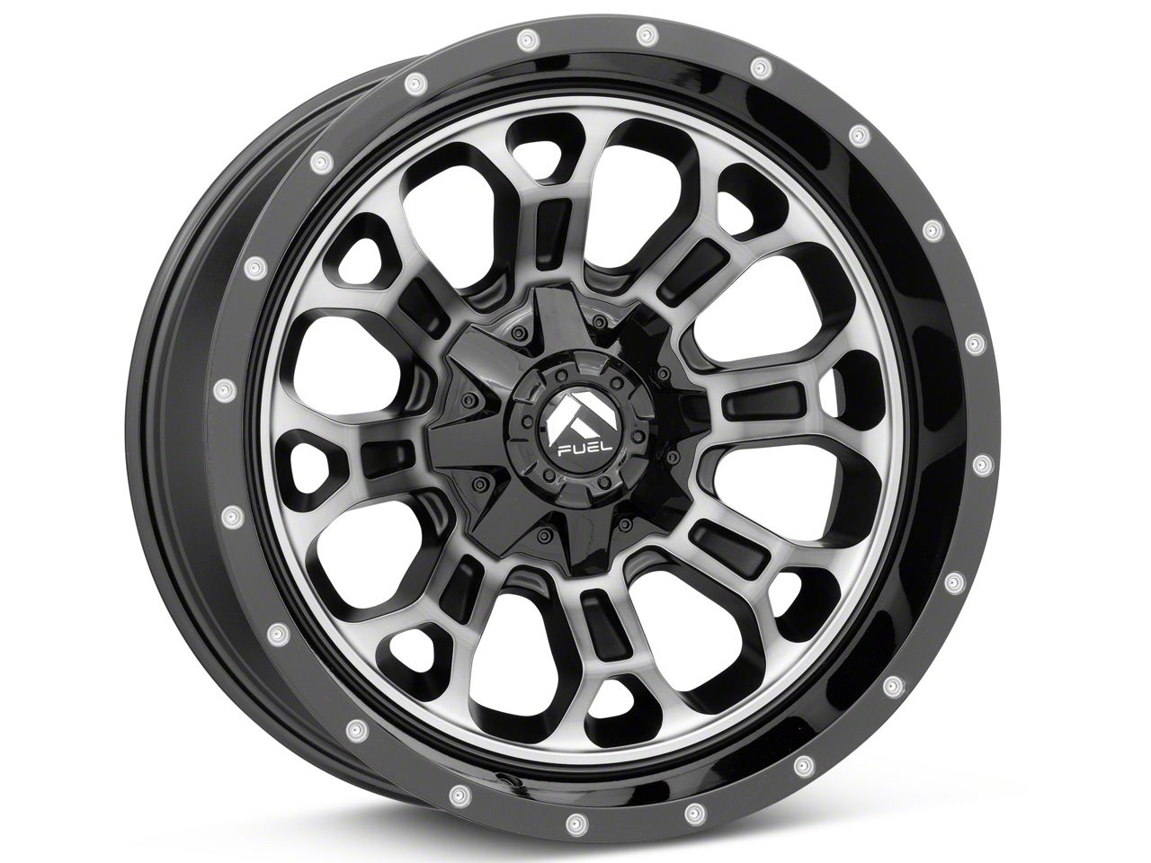 Fuel Wheels Yukon Crush Matte Black Machined 6-Lug Wheel; 20x9; 1mm ...