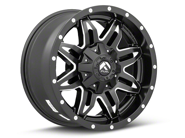 Fuel Wheels Lethal Matte Black Milled 6-Lug Wheel; 18x9; 1mm Offset (16-23 Titan XD)