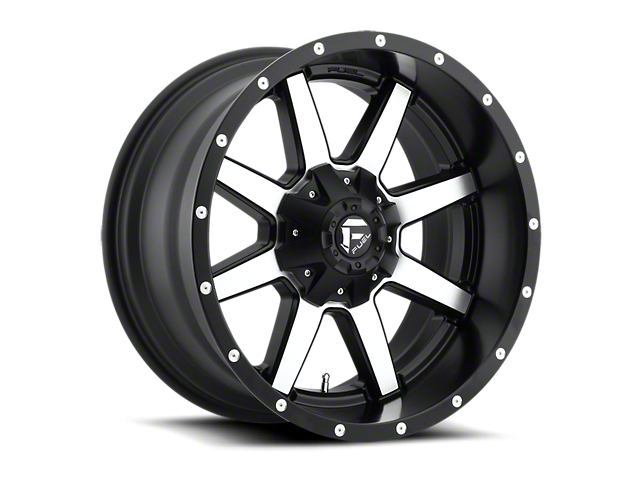 Fuel Wheels Maverick Matte Black Machined 6-Lug Wheel; 20x10; -12mm Offset (16-23 Titan XD)