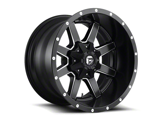 Fuel Wheels Maverick Matte Black Milled 6-Lug Wheel; 24x10; 20mm Offset (04-15 Titan)
