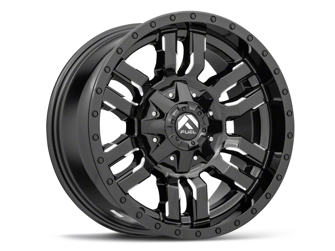 Fuel Wheels Sledge Gloss Black Milled 6-Lug Wheel; 18x9; 1mm Offset (16-23 Titan XD)