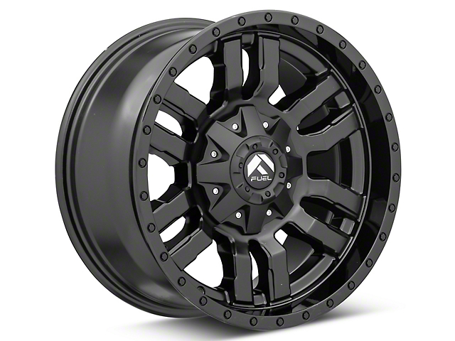 Fuel Wheels Sledge Gloss and Matte Black 6-Lug Wheel; 18x9; -12mm Offset (16-23 Titan XD)