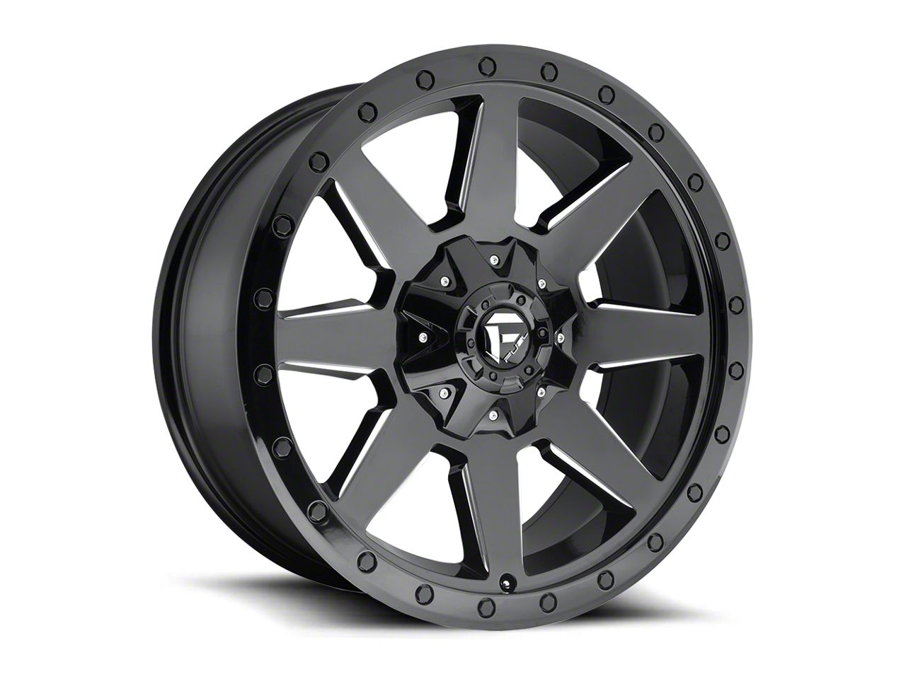 Fuel Wheels Titan XD Wildcat Gloss Black Milled 6-Lug Wheel; 20x9; 1mm ...