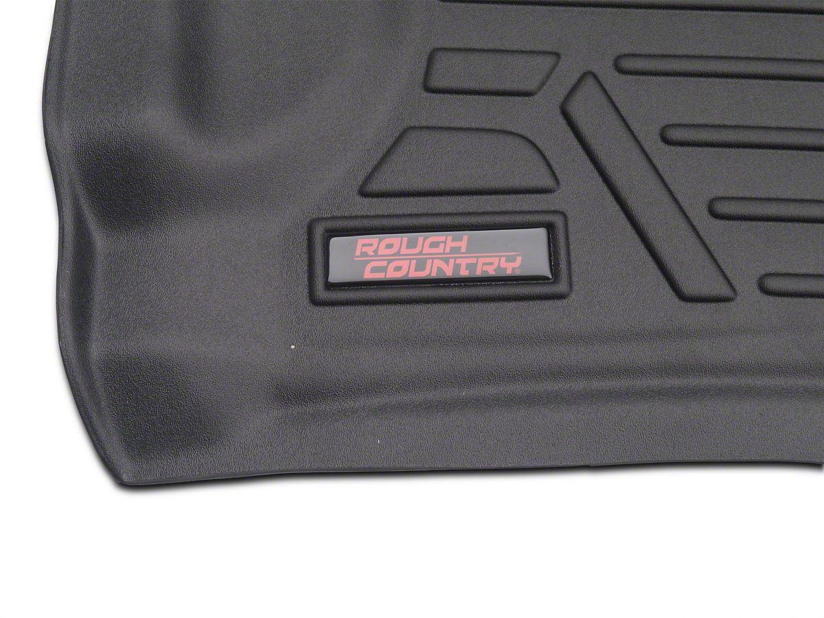 Rough Country Silverado Heavy Duty Front Rear Floor Mats Black