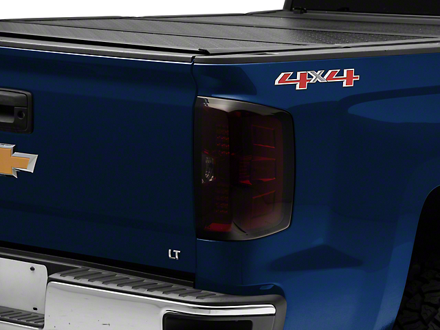 LED Tail Lights; Chrome Housing; Red Smoked Lens (14-18 Silverado 1500 w/ Factory Halogen Tail Lights)