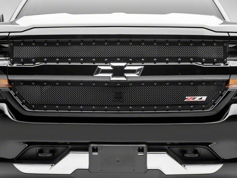 T-REX Stealth X-Metal Series Upper Overlay Grille - Black (16-18 Silverado 1500 w/ Z71 Package)
