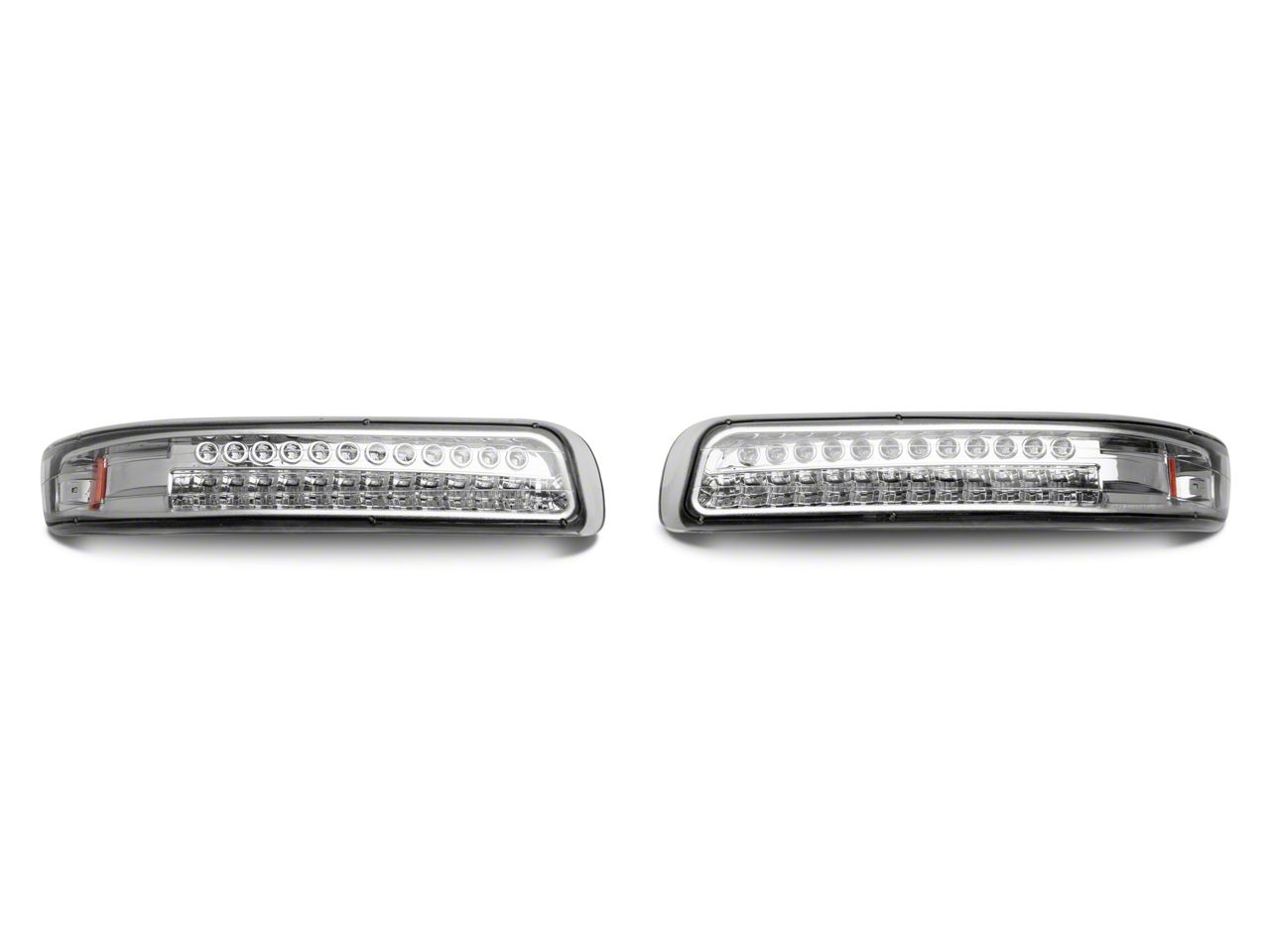 Clear Bumper Turn Signal Lights For 2003-2006 Chevy Silverado – Left & Right Pair, Chrome Housing