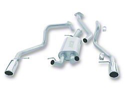Borla Touring Dual Exhaust System with Polished Tips; Rear Exit (99-06 4.8L Sierra 1500)