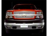 Putco Punch Design Upper Overlay Grilles; Polished (03-04 Silverado 3500 HD)
