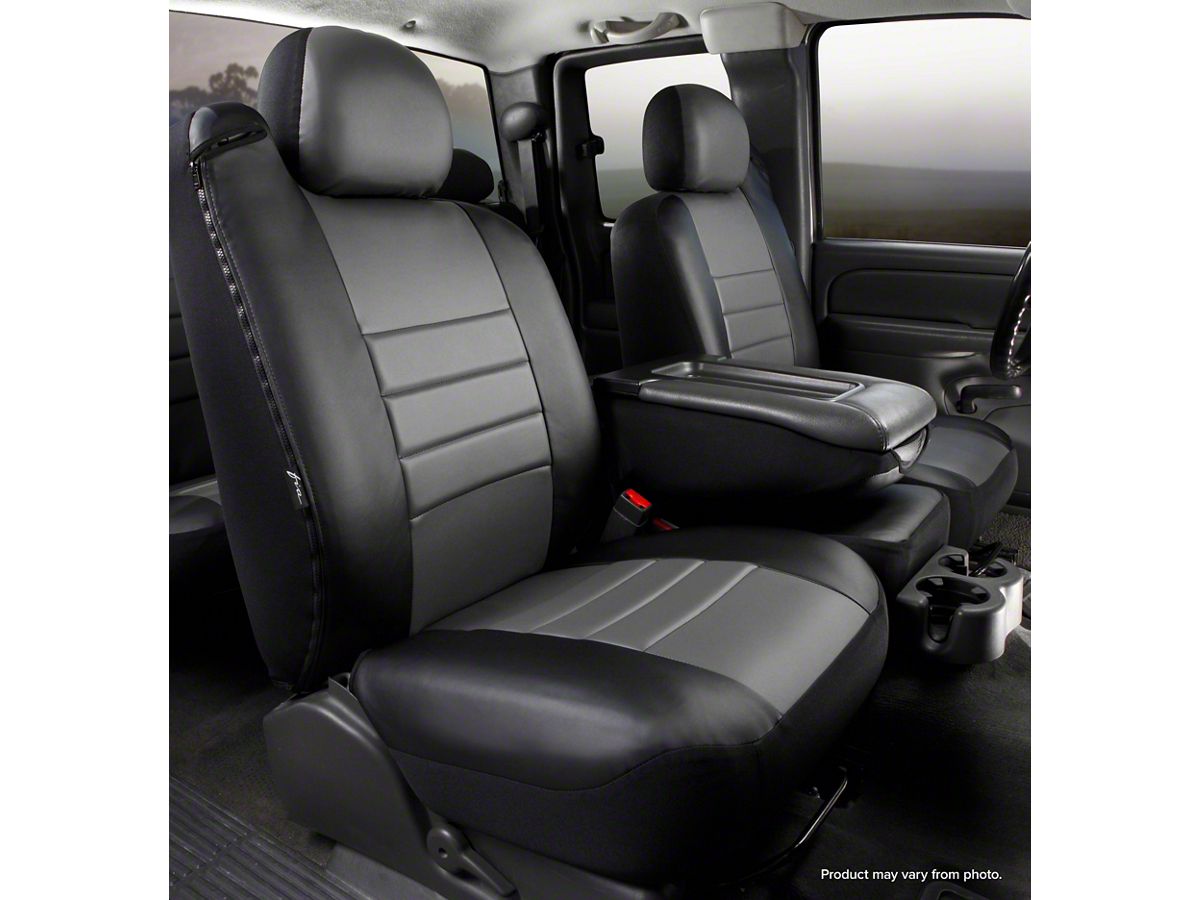 Fia Custom Fit Leatherlite Front Seat Cover Gray 99 06 Silverado 1500 W Bench Seat