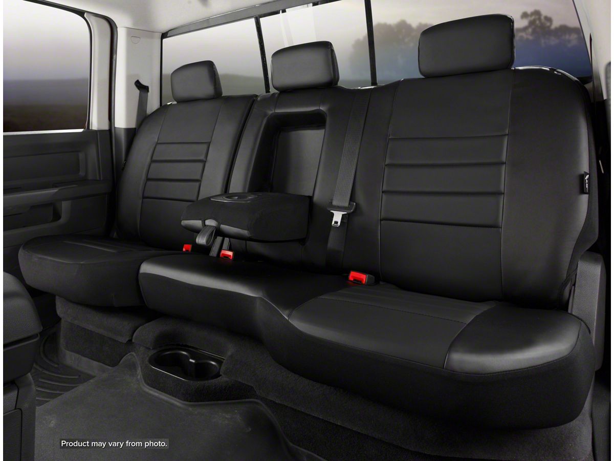 Fia Custom Fit Leatherlite Rear Seat Cover Black 99 06 Silverado 1500 Extended Cab Crew Cab
