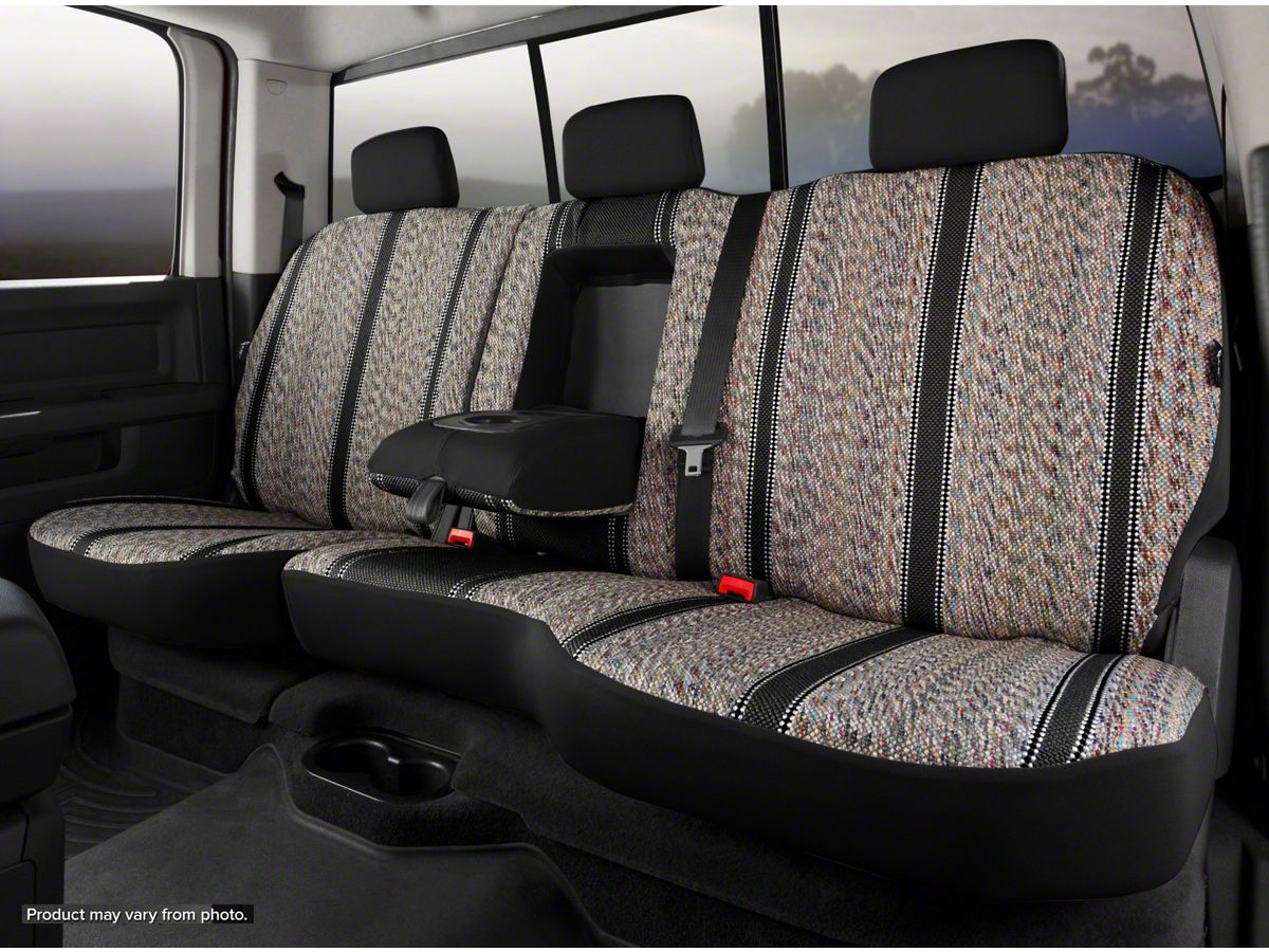 Fia Custom Fit Saddle Blanket Rear Seat Cover Black 99 06 Silverado 1500 Extended Cab Crew Cab