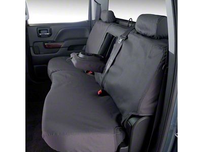 Covercraft Seat Saver Polycotton Custom Second Row Seat Cover; Gray (16-23 Tacoma Double Cab)