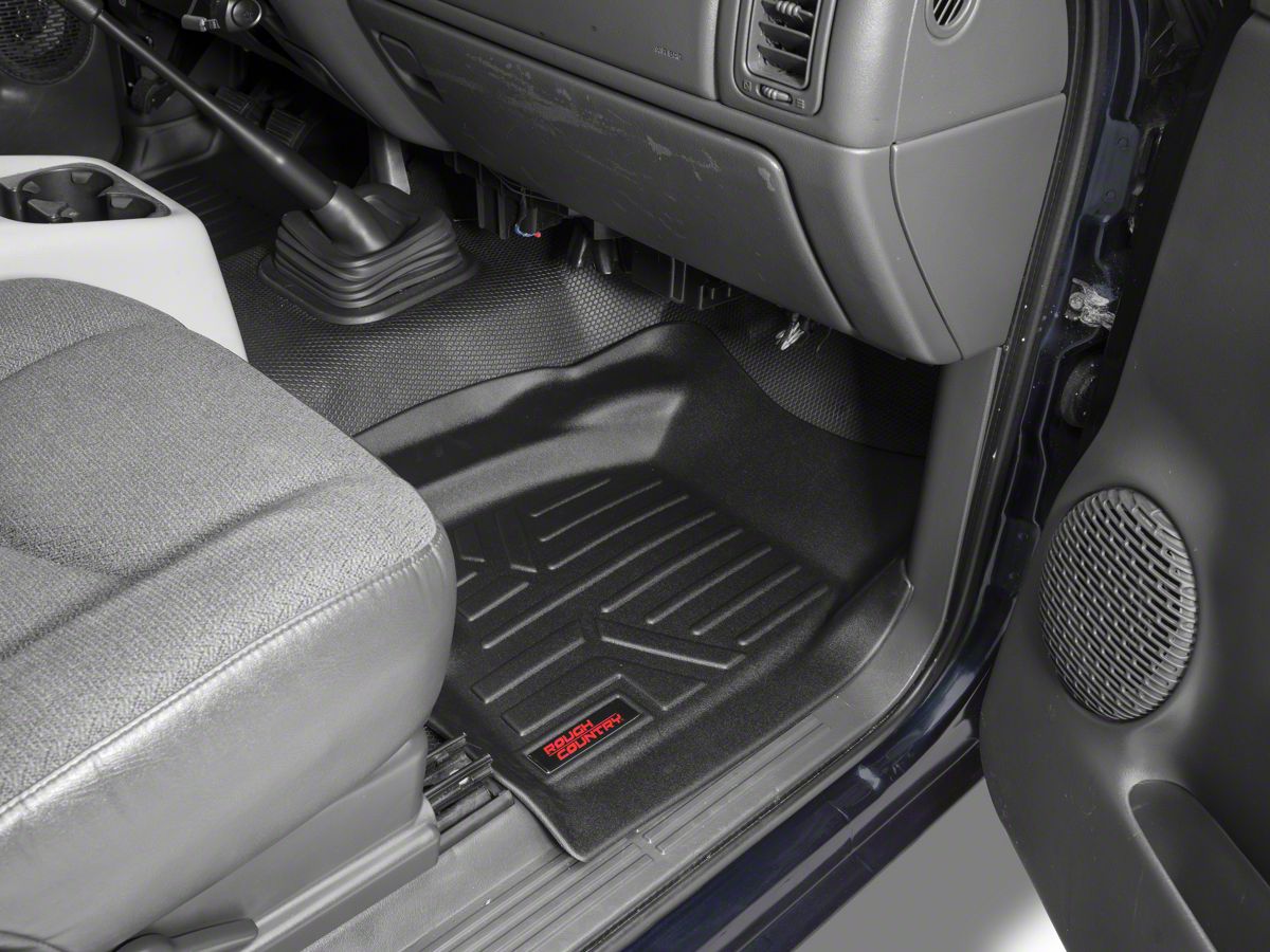 Rough Country Silverado Heavy Duty Front Floor Mats Black M 2991