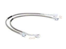 Rough Country Suspension Front Extended Stainless Steel Brake Lines for 5 to 7.50-Inch Lift (07-18 Silverado 1500)