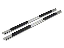 Barricade 4-Inch Flat Oval Running Boards; Stainless Steel (04-06 Silverado 1500 Crew Cab)