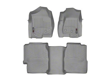 Weathertech Silverado Digitalfit Front Rear Floor Liners Gray