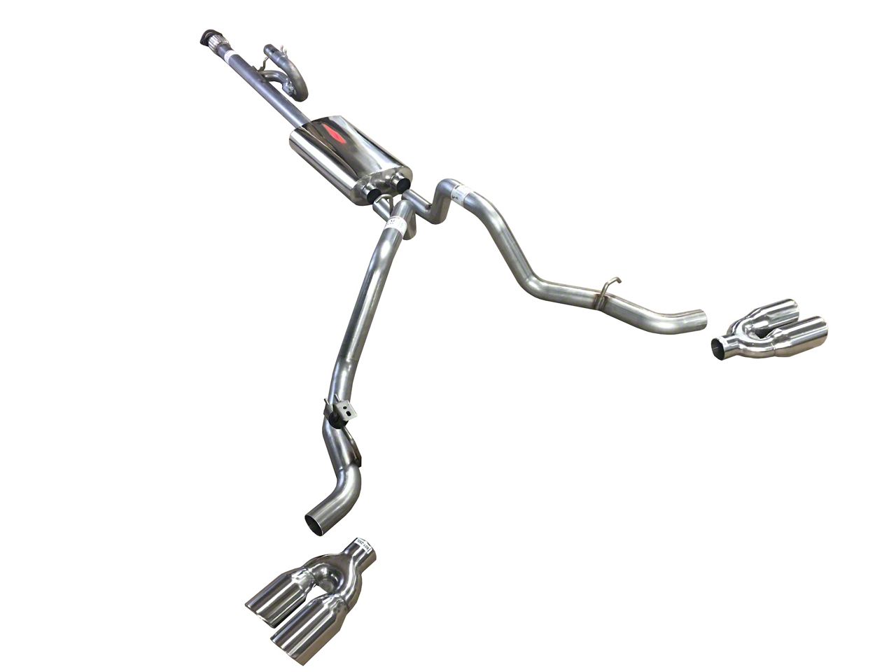 Solo Performance Mach 44 Dual Exhaust System with Polished Tips; Side Exit ...