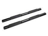 Barricade 5-Inch Oval Straight End Side Step Bars; Black (19-26 Silverado 1500 Double Cab)