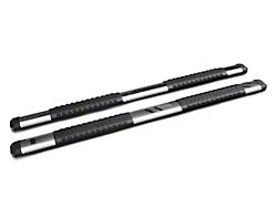 Barricade Saber 5-Inch Aluminum Side Step Bars; Stainless Cover Plates (19-22 Silverado 1500 Double Cab)