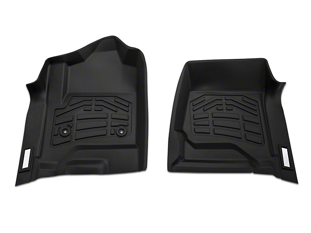 RedRock Sure-Fit Front and Second Row Floor Liners; Black (14-18 Sierra 1500 Crew Cab)