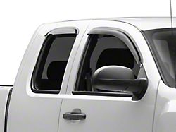 RedRock Window Deflectors; Front and Rear; Smoked (07-13 Silverado 1500 Extended Cab)