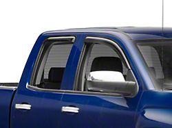 RedRock 4x4 Window Deflectors; Front and Rear; Smoked (14-18 Silverado 1500 Double Cab)