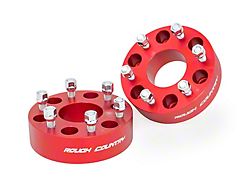 Rough Country 2-Inch Wheel Spacers; Anodized Red (99-18 Silverado 1500)