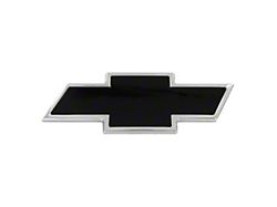 Chevy Bowtie Tailgate Emblem; Chrome and Black (14-18 Silverado 1500)