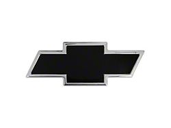 Chevy Bowtie Tailgate Emblem; Polished and Black (07-13 Silverado 1500)