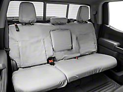 Covercraft Seat Saver Polycotton Custom Second Row Seat Cover; Gray (19-26 Silverado 1500 Double Cab, Crew Cab w/ 60/40 Split Cushion Bench Seat & Fold-Down Armrest)