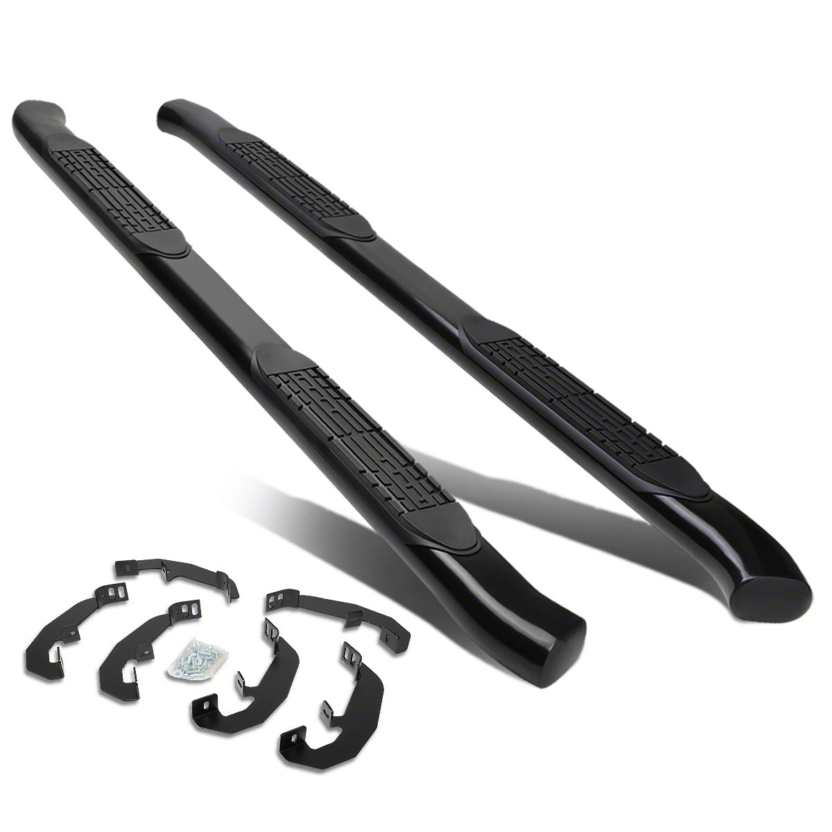 Silverado 1500 4Inch Nerf Side Step Bars; Black (1922 Silverado 1500