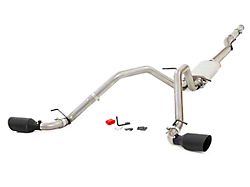 Rough Country Dual Exhaust System with Black Tips; Side Exit (14-18 5.3L Sierra 1500)