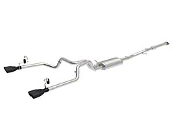 AFE Vulcan Series 3 to 2.50-Inch Dual Exhaust System with Black Tips; Rear Exit (19-22 2.7L Silverado 1500)