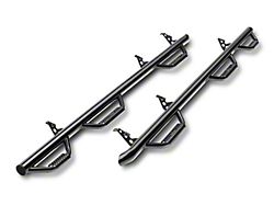 N-Fab Wheel 2 Wheel Bed Access Nerf Side Step Bars; Gloss Black (19-26 Silverado 1500 Double Cab)