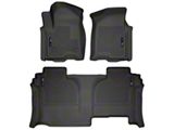 Husky Liners WeatherBeater Front and Second Seat Floor Liners; Black (19-26 Sierra 1500 Double Cab)